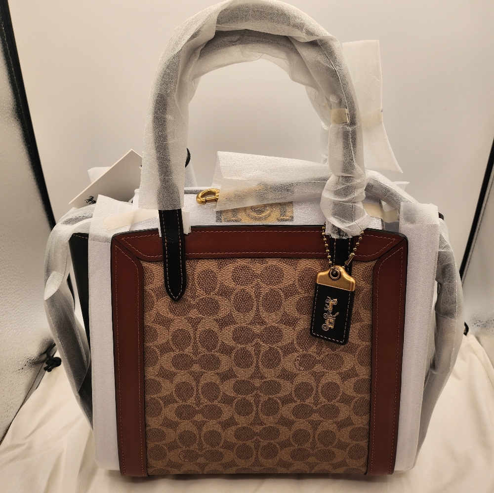 Coach Troupe Tote, Tan/Rust - Picture 2 of 5